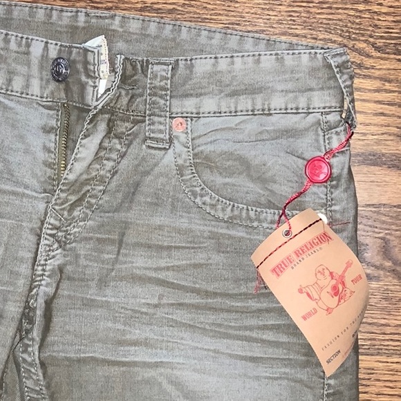 NWT True Religion Brand Jeans Green Corduroy Pants for Men - Size 30 - Picture 5 of 11